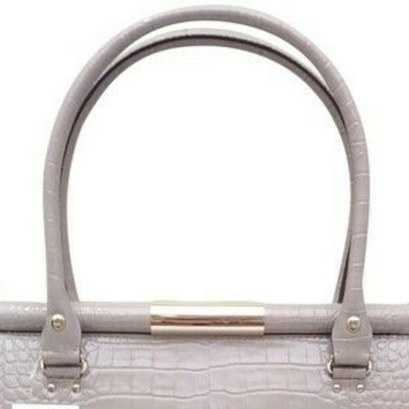 Kate Spade Knightsbridge Constance Large Satchel Tote โ Soft Taupe Croc Embossed - Picture 2 of 12